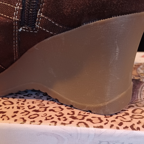 NWOT/BOX BONGO BOOTS "WINTER BLAST" 7 1/2 M 4472628 CHOCOLATE SHERPA LINED WEDGE - Picture 12 of 15